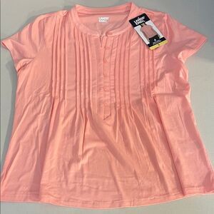 Lands' End Women's Coral Button-Front Blouse